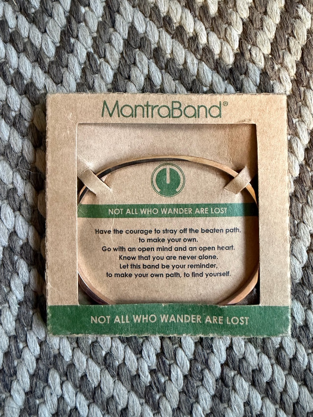 MantraBand 'Not All Who Wander Are Lost' Inspirational Bracelet
